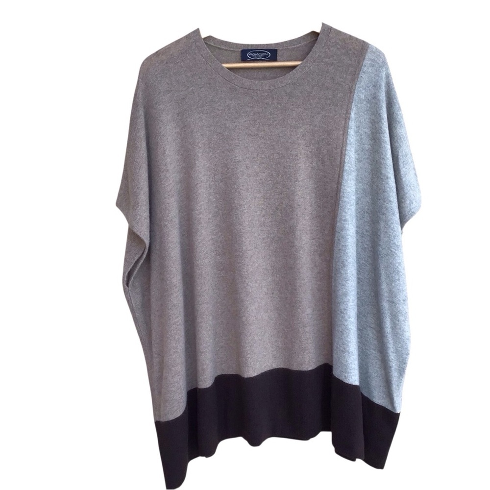 Magaschoni Oversized Cashmere Colorblock Sweater